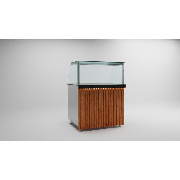 Kassentisch mit Glas / 90 cm / Neutralelement