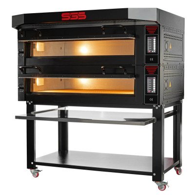 SGS Bäckerei-& Konditoreiofen - 2 Backkammer mit Vollschammot - Untergestell und Haube