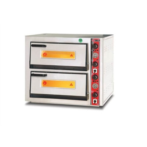 Elektro Pizzaofen Classic / 6+6x30 cm mit Thermometer / Tief / PO/6292 DE/T