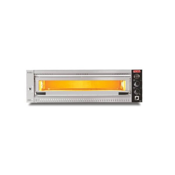 Elektro Profi Pizzaofen / 6x34 cm (Breit) / Vollschamott / PO 10570/T