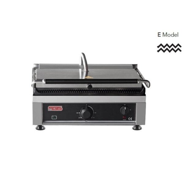 Kontaktgrill / Oben / Unten Gerillt / 2,75 kW / Tischgrill / Paninimaker