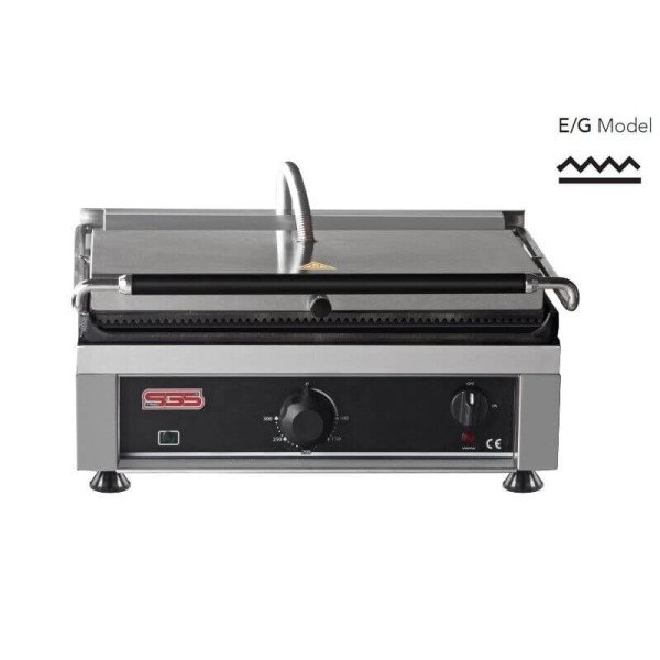 Kontaktgrill / Oben Gerillt / Unten Glatt / 3 kW / Tischgrill / Paninimaker