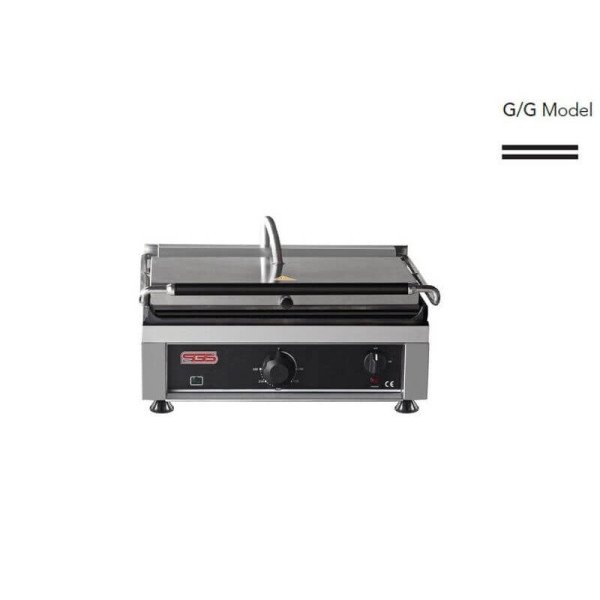 Kontaktgrill / Oben / Unten Glatt / 2,1 kW / Tischgrill / Paninimaker