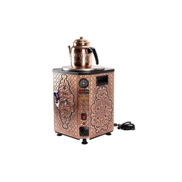 Automatisches Schwimmersystem Antik / Kupfer Teekocher mit 1 Teekanne 10 lt.