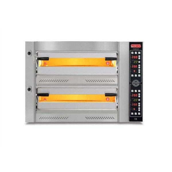 Elektro Pizzaofen / 6+6 34 cm / Tief / Digital