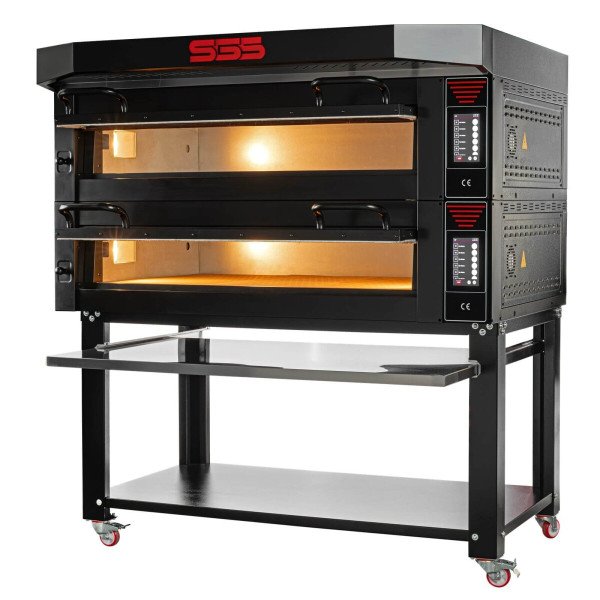 SGS Bäckerei-& Konditoreiofen - 2 Backkammern mit Vollschammot - Gärschrank und Haube - 24 kW - 400 V