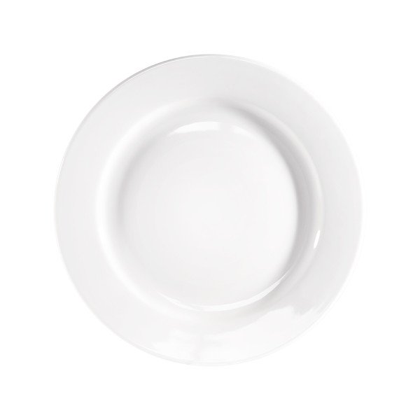 Flacher Teller, reinweißes Hotelporzellan, Serie Isabell, Stalgast, Ø 250 mm