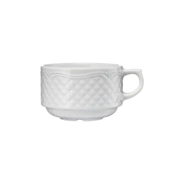 Kaffeetasse, Porzellan, weiß, Serie Aphrodite, Lubiana, 0,25 Liter