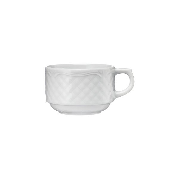 Kaffeetasse, Porzellan, weiß, Serie Aphrodite, Lubiana, 0,19 Liter