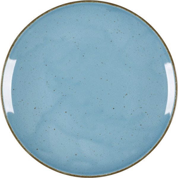 Teller flach, Serie Hotel, türkis, braun gesprenkelt, Ø 280 mm, 12 Stück