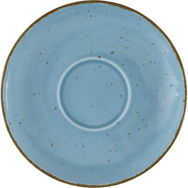 Untertasse, Serie Aida, türkis, braun gesprenkelt, Ø 160 mm, 12 Stück