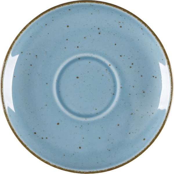 Untertasse, Serie Aida, türkis, braun gesprenkelt, Ø 145 mm, 12 Stück