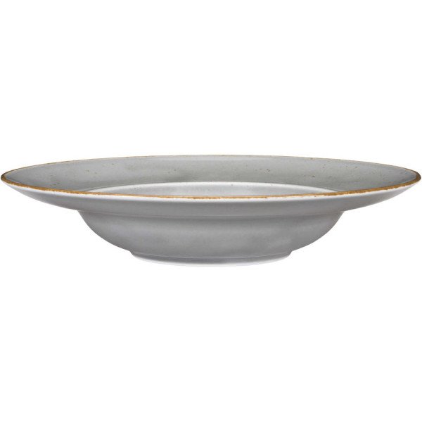 Pastateller, Serie Kaszub, grau, braun gesprenkelt, Ø 240 mm, 6 Stück