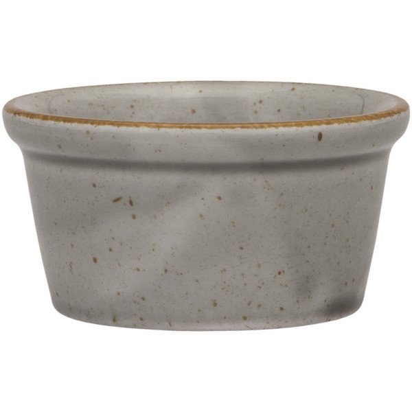 Dipschale, Serie Ameryka, grau, braun gesprenkelt, Ø 80 mm, 12 Stück