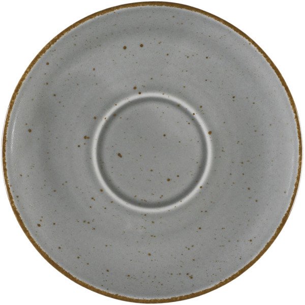 Untertasse, Serie Aida, grau, braun gesprenkelt, Ø 160 mm, 12 Stück