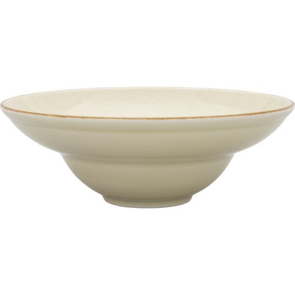 Pastateller, Serie Kaszub, cremefarben, braun gesprenkelt, Ø 260 mm, 6 Stück