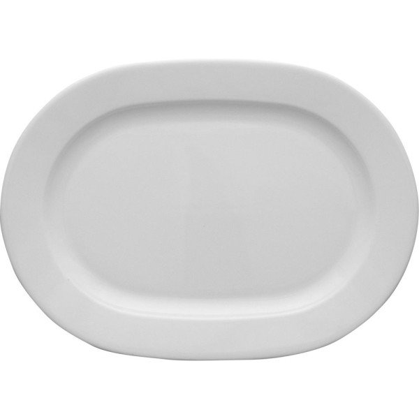 Servierplatte, weißes Porzellan, Serie Versailles, Lubiana, 280x205 mm