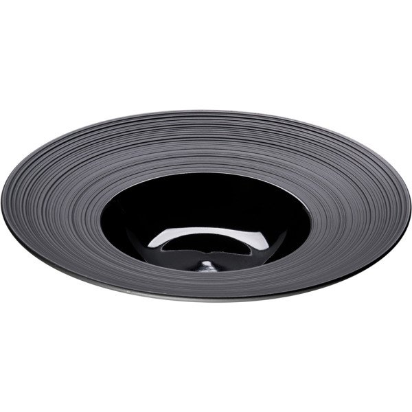 Suppenteller, reliefierter Rand, Serie Gourmet Kontrast, schwarz, D. 305 mm