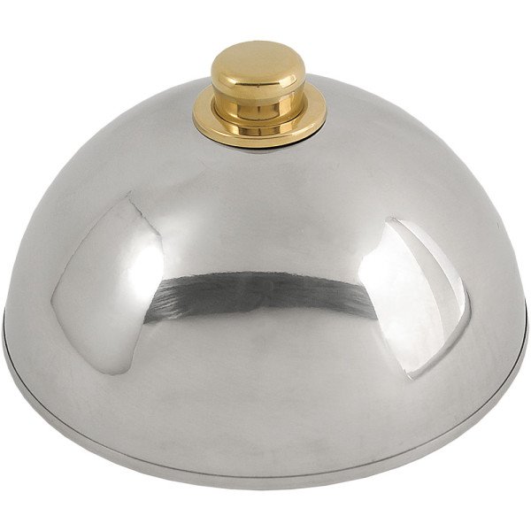 Servierglocke mit goldfarbenen Griffknopf, Ø 25 cm, Höhe 11 cm