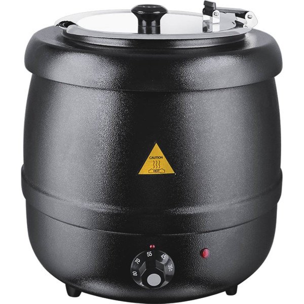 Elektrischer Suppentopf, schwarz, 10 Liter