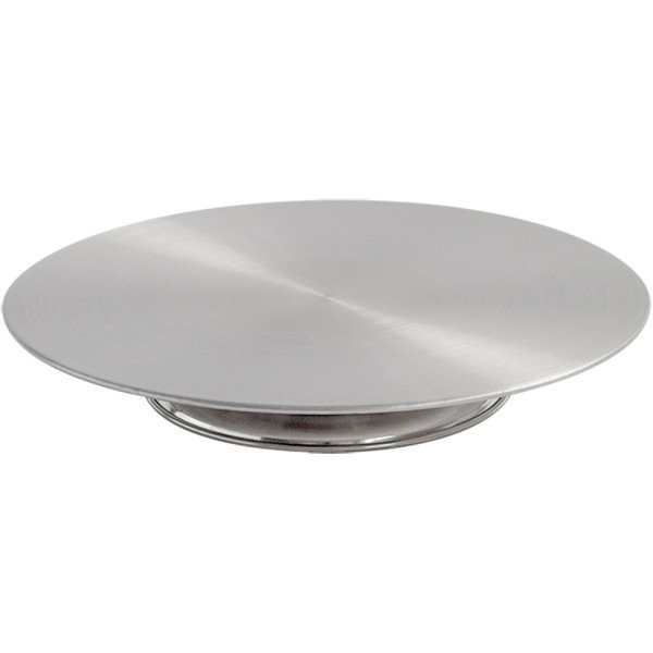 Drehbare Tortenplatte auf Fuß, Ø 33 cm, Edelstahl, Höhe 45 mm