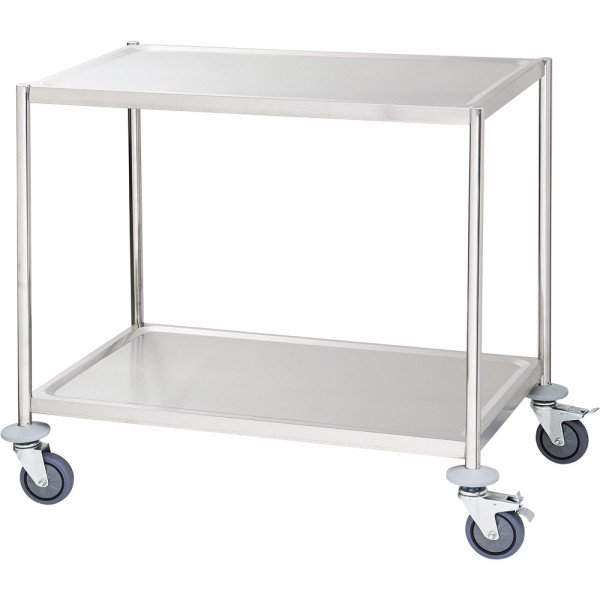 Stalgast Servierwagen mit zwei Borden von 800x500 mm, ohne Griff