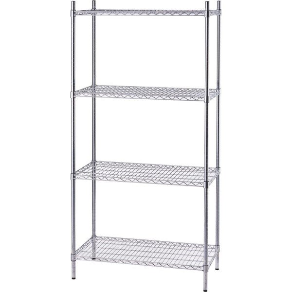 Stalgast Lagerregal aus Chromstahl 910x610x1800 mm (BxTxH)