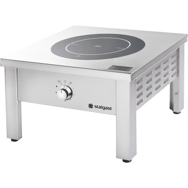 Stalgast Edelstahl Induktions-Hockerkocher, 1 Kochplatte, 5 kW, 500x500x380 mm (BxTxH)