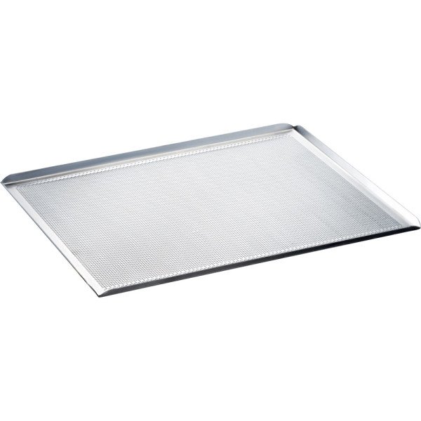 4-Rand-Backblech aus Aluminium, gelocht, 430x340 mm
