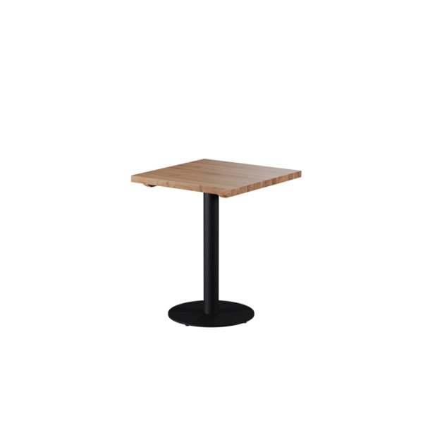 Tisch mit Eichenplatte ALFA R Schwarz – Massiver Holztisch für Cafés von Mextra