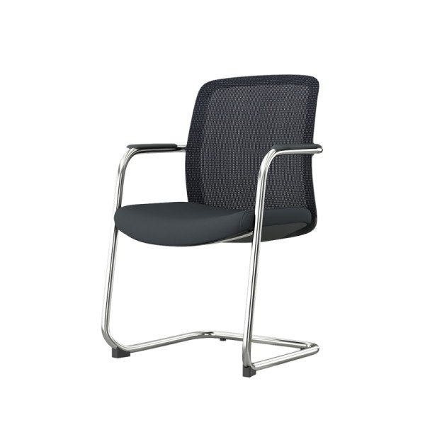 Schulungsstuhl QUADRA schwarz – Komfort & Eleganz für Büro und Konferenz