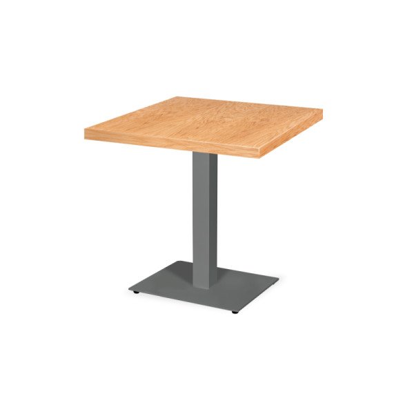 Bistrotisch ALFA 40x55 cm grau mit furnierter Platte – robust & wetterbeständig für HoReCa-Bereiche