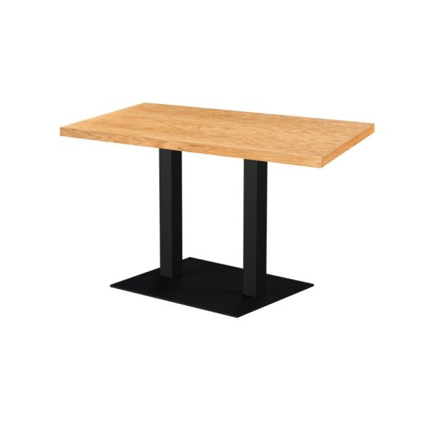 Café-Tisch ALFA XL DUO mit furnierter Holzplatte – robust & wetterbeständig
