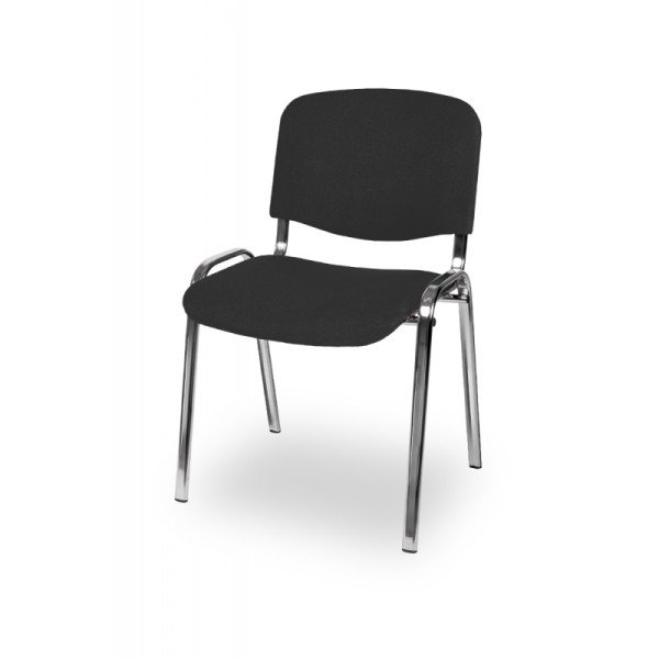 Konferenzstuhl ISO 24H CR T0001 Schwarz – Vielseitig & Komfortabel für Büros und Konferenzräume