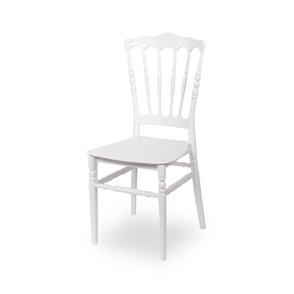 Hochzeitsstuhl CHIAVARI NAPOLEON weiß – leichter. eleganter Polypropylen-Stuhl mit 3 Jahren Garantie