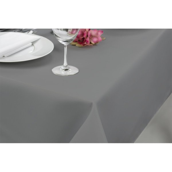 Tischdecke TB-100 240x140 cm hellgrau aus Panama Stretch Stoff – weich und matt