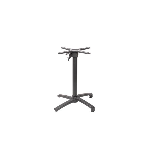 Tischgestell CROSS COMFORT grau – leichter. wetterfester Aluminiumtisch mit Faltmechanismus
