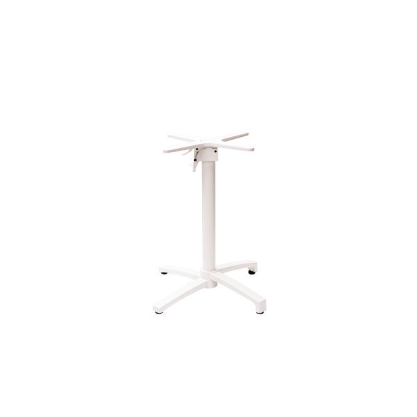 Tischgestell CROSS COMFORT weiß – leichter. wetterfester Aluminiumtisch mit Faltmechanismus
