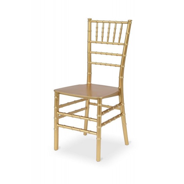 Catering Stuhl CHIAVARI TIFFANY gold C600 – Eleganter. langlebiger Hochzeitsstuhl aus Polycarbonat