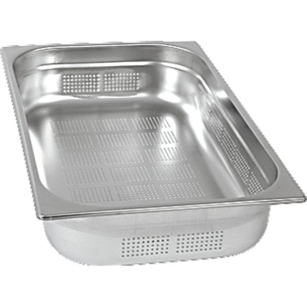 Stalgast Edelstahl Gastronormbehälter Serie STANDARD, GN 1/1 (65mm), perforiert/gelocht