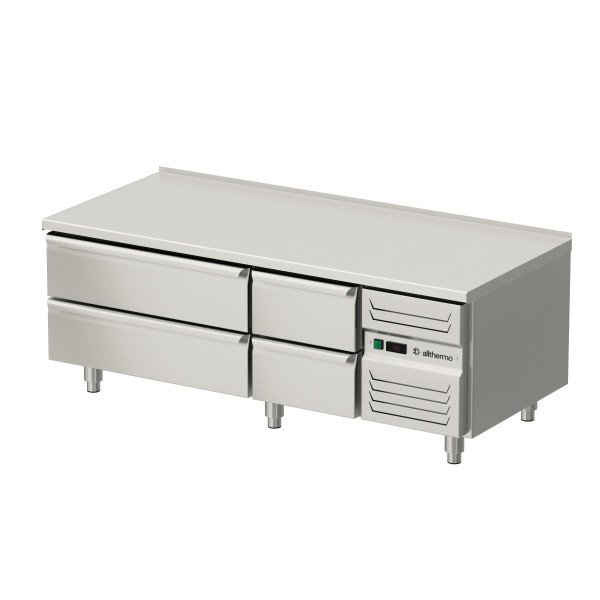 Unterbaukühltisch mit vier Schubladen, GN1/1 und GN 2/1, 1600x700x600 mm (BxTxH)