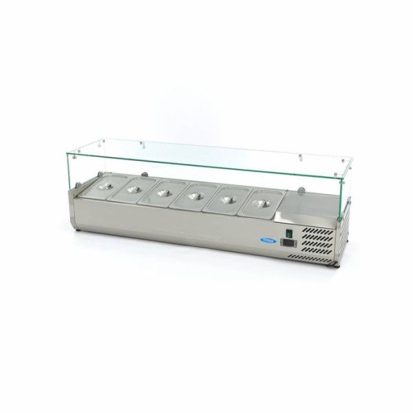 Gastro Aufsatzkühlvitrine - 140 cm - Passt 6 x 1/3 GN