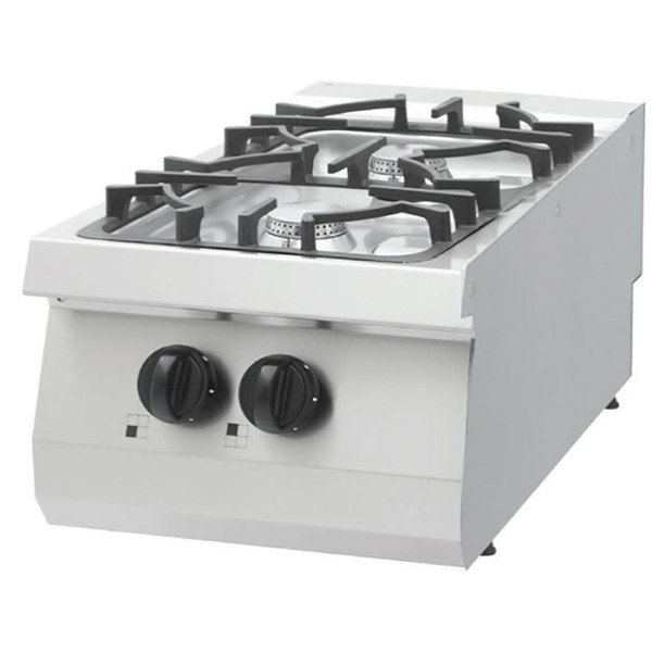 Gastro Heavy Duty Kochfeld - 2 Brenner - Einzeleinheit - 70 cm Tief - Gas
