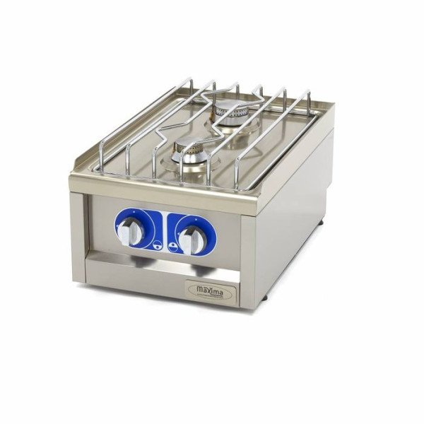 Gastro Kochfeld - 2 Brenner - Einzeleinheit - 60 cm Tief - Gas