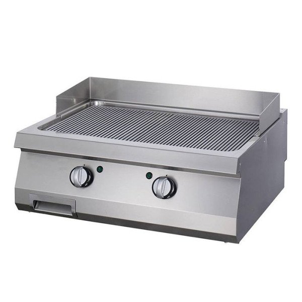 Gastro Heavy Duty Grillplatte - Gerilltes Chrom - Doppeleinheit - 70 cm Tief - Elektrisch