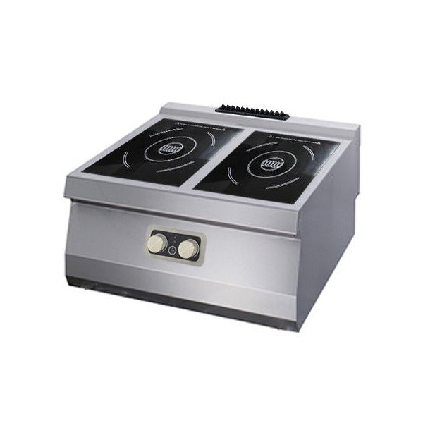 Gastro Heavy Duty Kochfeld - 2 Brenner - Induktion - Doppeleinheit - 70 cm Tief - Elektrisch