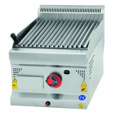 Gas lava stone grill - 7.3 kW - Tilting grill grate