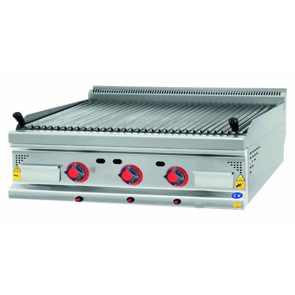 Gas lava stone grill - 21.2 kW - Adjustable grill grate