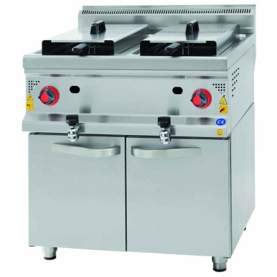 Friggitrice a gas doppia - 22 + 22 litri - 14,33 kW