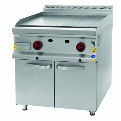 Piastra a gas - 21,2 kW - Liscia & Rigata